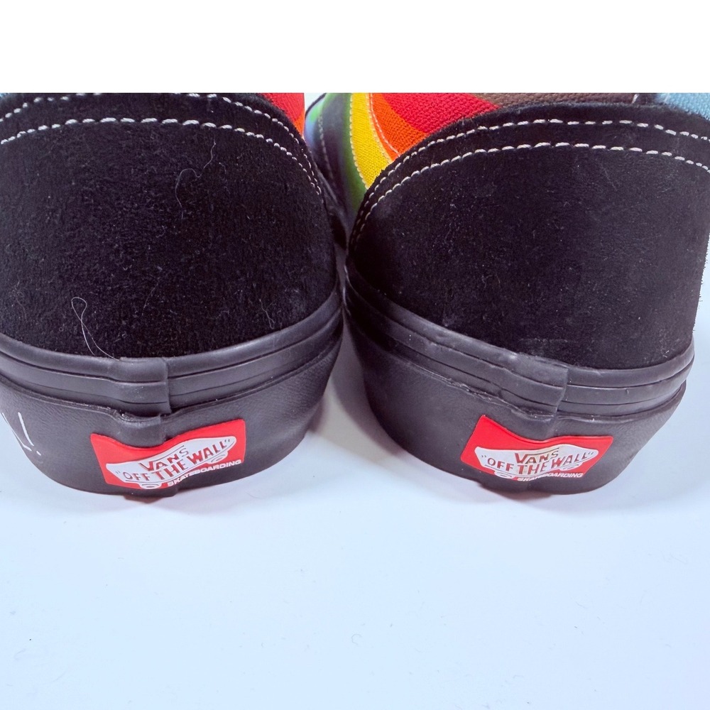 Vans Skate Old Skool Pride Rainbow Trans Flag Black Sneakers Mens 12 Rave - Picture 10 of 13